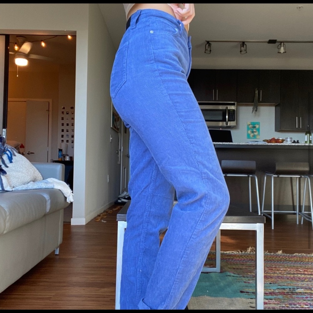 Irresistible Soft Blue Corduroy Pants